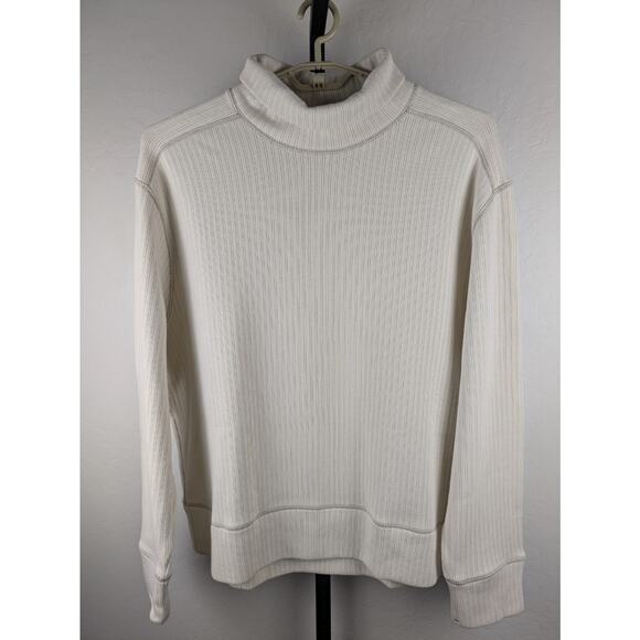Banana Republic Men's XXL Cream Ribbed Turtleneck Pullover Sweater - Picture 1 of 7